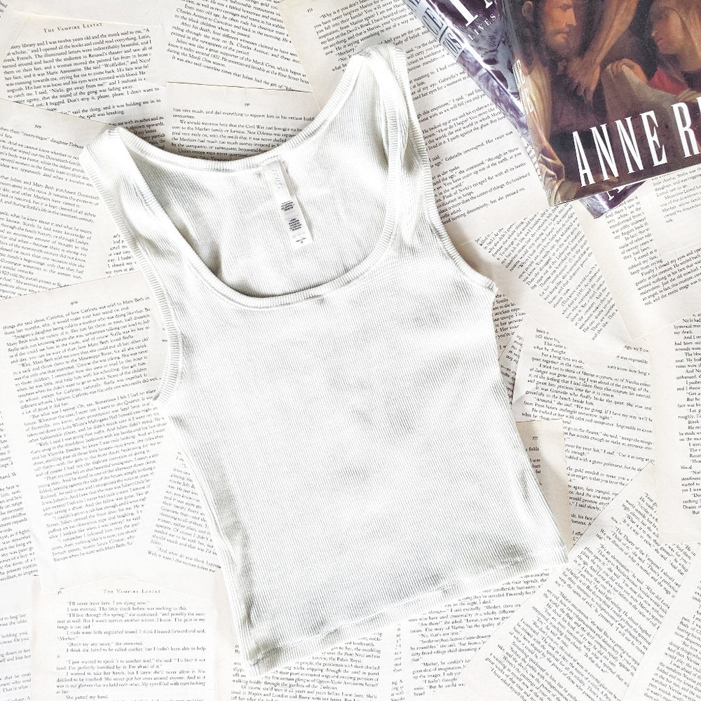 NWOT SKIMS Cotton Rib Scoop Neck Tank